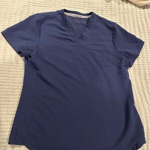 Navy Blue Scrub Top